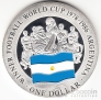 Острова Кука 1 доллар 2001 Аргентина - Чемпионат мира по футболу