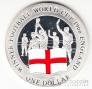 Острова Кука 1 доллар 2001 Англия - Чемпионат мира по футболу