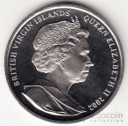 Брит. Виргинские острова 1 доллар 2002 In Memoriam - Королева-мать и Принц Чарльз в детстве