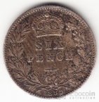 Великобритания 6 пенсов 1889