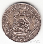 Великобритания 6 пенсов 1915
