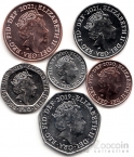 Великобритания набор 6 монет 2016-2021