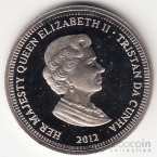 Тристан да Кунья 5 фунтов 2012 60 лет правлению Королевы Елизаветы II