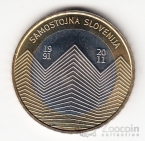 Словения 3 евро 2011 20 лет независимости Словении