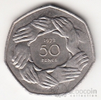 Великобритания 50 пенсов 1973 Единство нации