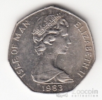 Остров Мэн 50 пенсов 1983 Рождество