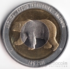 Арктика 10 долларов 2011 Белый медведь