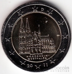 Германия 2 евро 2011 Кельнский собор F