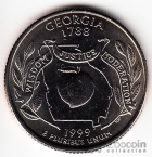 США 25 центов 1999 Штаты США - Georgia P