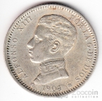 Испания 1 песета 1904