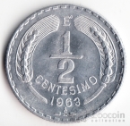 Чили 1/2 сентезимо 1963