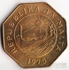 Мальта 25 центов 1975