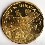 Маршалловы острова 10 долларов 1991 Самолет В-24