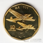 Маршалловы острова 10 долларов 1991 Самолет НЕ-111