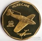 Маршалловы острова 10 долларов 1991 Самолет Hurricane