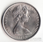 Новая Зеландия 1 шиллинг - 10 центов 1967
