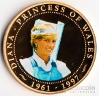 Острова Кука 1 доллар 2007 Принцесса Диана - Рабочий костюм