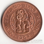 Новая Зеландия 1/2 пенни 1964