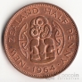 Новая Зеландия 1/2 пенни 1964