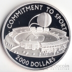 Гайана 2000 долларов 2007 Спорт (серебро)