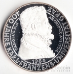 Австрия 500 шиллингов 1985 400 лет Университету Граз (proof)