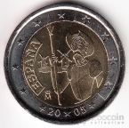 Испания 2 евро 2005 Дон Кихот