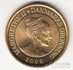 Дания 20 крон 2008 Корабль Даннеброг
