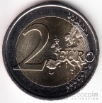 Люксембург 2 евро 2012 10 лет евровалюте