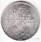 Франция 100 франков 1988 Свобода
