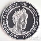 Великобритания 5 фунтов 2002 Королева-Мать (серебро)