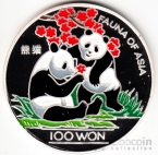 КНДР 100 вон 1997 Панды