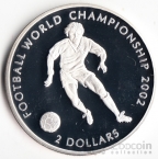 Острова Кука 2 доллара 2002 Чемпионат мира по футболу