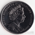Фолклендские острова 1 крона 2007 Роберт Баден