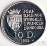 Андорра 10 динер 1992 Горный козел