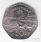 Остров Мэн 50 пенсов 1980 Рождество