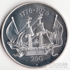 Нидерландские Антиллы 25 гульденов 1976 Корабль