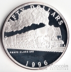 Маршалловы острова 50 долларов 1996 Паровоз №2