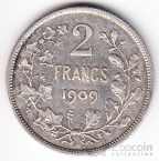 Бельгия 2 франка 1909 Belges