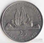 Остров Святой Елены 25 пенсов 1973 Корабль
