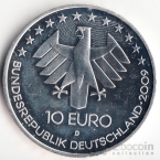 Германия 10 евро 2009 100 лет аэрокосмической выставке