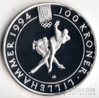 Норвегия 100 крон 1994 Зимние Олимпийские игры