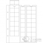 Лист Optima 5x8 скользящий для 5 наборов евро-монет Leuchtturm