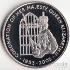 Остров Святой Елены 50 пенсов 2003 Юбилей Коронации №1