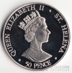 Остров Святой Елены 50 пенсов 2003 Юбилей Коронации №1