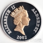 Олдерни 5 фунтов 2002 Гербовый щит (серебро)