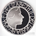 Великобритания 5 фунтов 2003 50 лет Коронации (серебро)