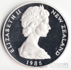 Новая Зеландия 1 доллар 1985 Птица (серебро)
