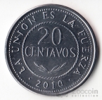 Боливия 20 сентаво 2010