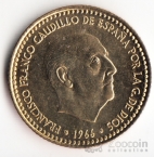 Испания 1 песета 1966