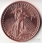 США жетон 1 унция меди 2012 №04